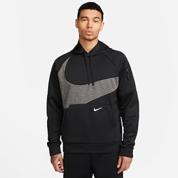 Like New Nike Polyester Therma Fit Big Swoosh Training Hoodie - Picture 2 of 3